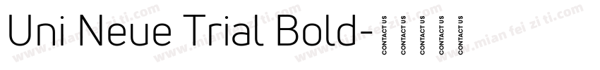 Uni Neue Trial Bold字体转换